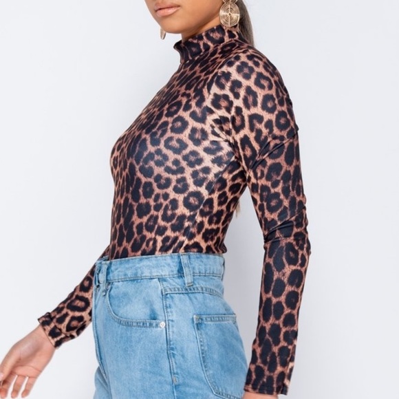 LAST 1❤️Leopard Long Sleeve Bodysuit - Picture 8 of 15